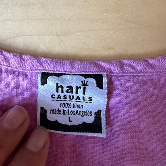 Orchid Purple Linen Tunic Dress - Picture 3 of 6